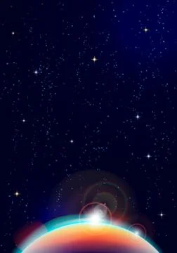 Abstract cosmic background sample Stock Illustration