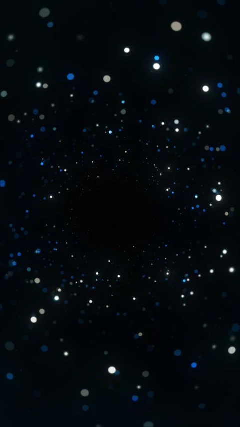 Abstract cosmic background with shimmering bokeh effects, sparkling particles Stock Footage 288919902