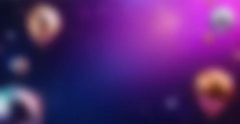 Abstract cosmic background showing blurred glowing light circles and a vibrant Stock Illustration