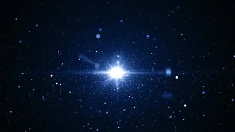 Abstract cosmic background with sparkling blue light particles in motion Stock Footage 327593308