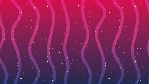 Abstract cosmic background with vertical wavy lines and glowing star partic.. Stock-Footage 338312323