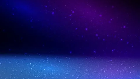 Abstract cosmic background with vibrant blue and purple gradients shimmerin.. Stock Illustration
