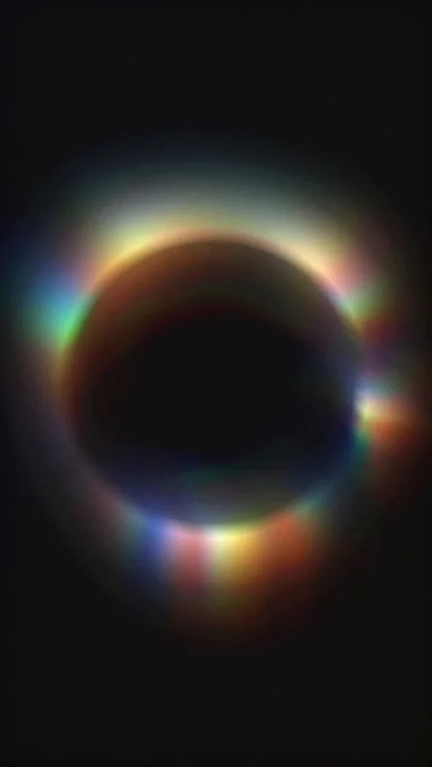Abstract Cosmic Black Hole Loop Stock Footage 340454028