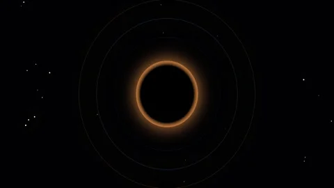 Abstract Cosmic Black Hole Simulation Stock Footage 340939339