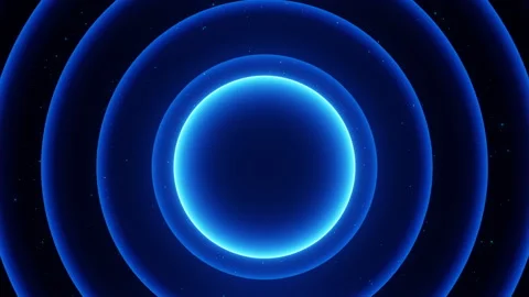 Abstract Cosmic Blue Circles Background Stock Footage 266918903