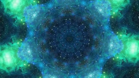 Abstract Cosmic Chaos Animated Background. Space Kaleidoscope Video Stock Footage 299137779