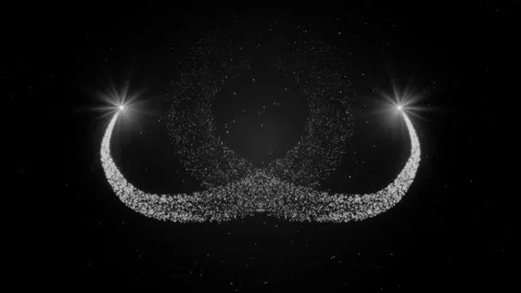Abstract cosmic energy explosion with sparkling particles motion. Video stock 344002696