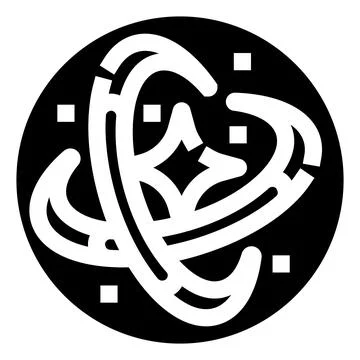 Abstract cosmic energy quantum physics concept icon Stock Illustration