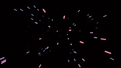 Abstract cosmic explosion of bright light particles and glowing dust nebula Stock Footage 341055607