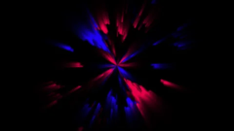 Abstract cosmic explosion in space or galaxy, flying particles Video stock 314153002