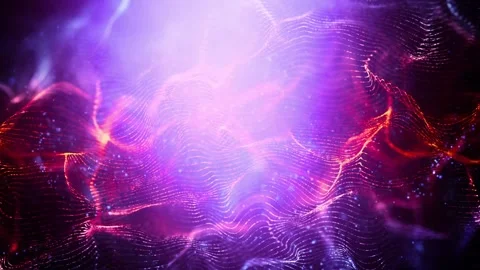 Abstract cosmic explosion with vibrant purple and pink light rays. Dynamic energ Stock Footage 334305602