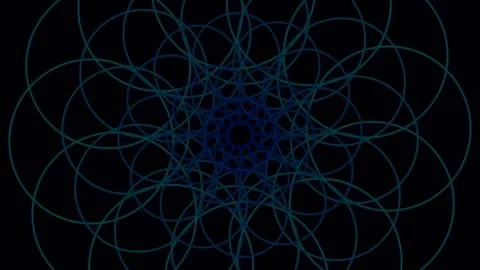 Abstract cosmic fractal mandala pattern with intricate geometric symmetry d.. Stock Footage 340380465