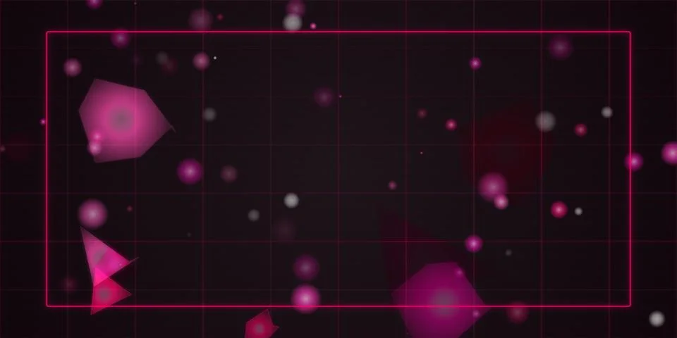 Abstract cosmic galaxy particles with grid overlay Stock Illustration