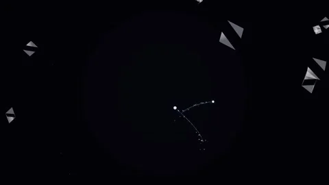 Abstract Cosmic Geometry with Glowing Particles Animation Video stock 332234900