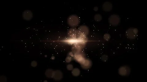 Abstract cosmic light trail with glowing particles. Dynamic starry bokeh motion  Stock Footage 340450336