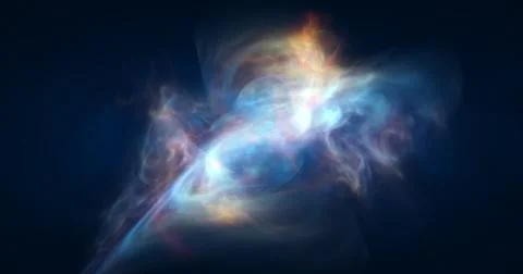 Abstract cosmic multi-colored energy waves glowing background Illustrazione stock