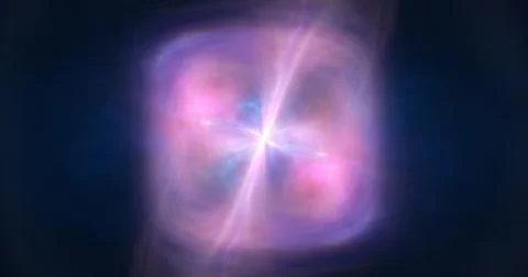 Abstract cosmic multi-colored energy waves glowing background Illustrazione stock
