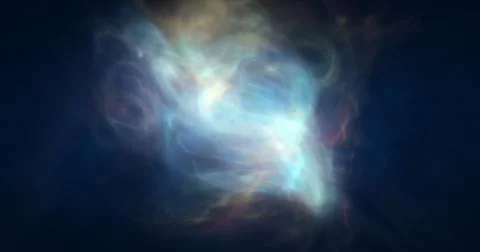 Abstract cosmic multi-colored transparent energy waves glowing background Stock Illustration