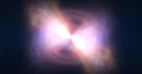 Abstract cosmic multi-colored transparent energy waves glowing background Stock Photos