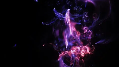 Abstract Cosmic Nebula Flow Animation with Neon Purple and Blue Light Waves Видео 345961656