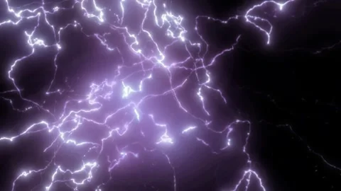 Abstract cosmic nebula texture with glowing green filaments in deep purple Vídeos de archivo 345774869
