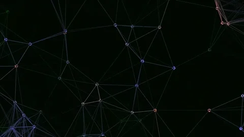 Abstract cosmic network pattern on black background for technology concepts Stock Footage 341055165