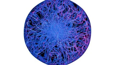 Abstract cosmic or microscopic body (virus, microbe) under a microscope lens Stock Illustration