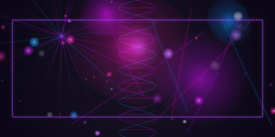 Abstract cosmic particle explosion with vibrant colors Stock Illustration