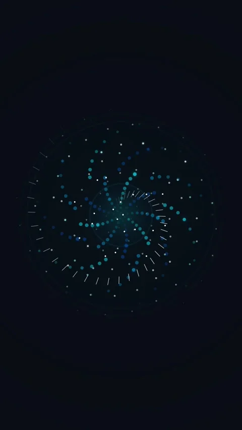 Abstract cosmic particle wave glow animation for futuristic tech backgrounds Stock Footage 345491375