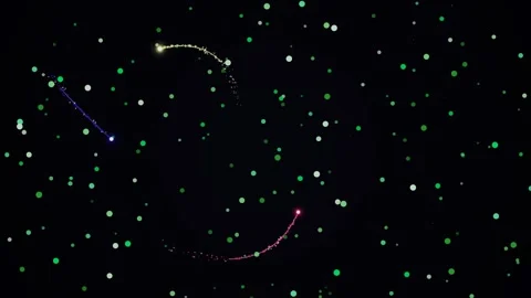 Abstract Cosmic Particles and Colorful Light Trails Animation Vídeos de archivo 337444831