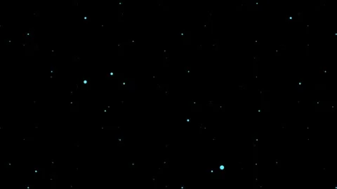 Abstract Cosmic Particles Floating in Dark Space with Glowing Bokeh Lights. Stock Footage 340025030