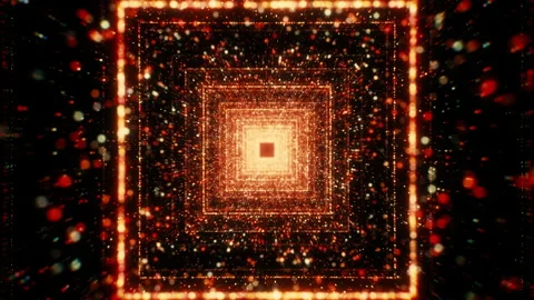 Abstract cosmic pattern with endless flying rectangles. Motion. Golden calming Stock Footage 172545796