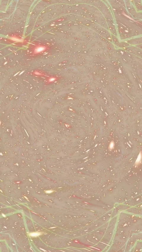 Abstract cosmic pattern with glowing particles and swirling galaxies 库存影片 331358325