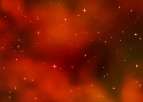 Abstract cosmic red galaxy background. Stock Illustration