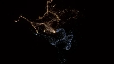 An abstract cosmic scene. Turbulent spreading of stellar matter in space. Stock Footage 166345762