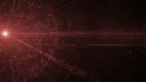 Abstract cosmic SciFi sphere from hexagon particles animation. 스톡 동영상 115268468