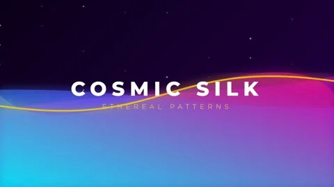 Abstract cosmic silk gradient background wave pattern, colorful digital art Stock Footage 337656411