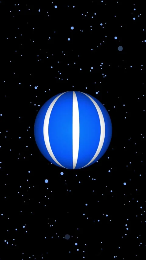 Abstract cosmic sphere with orbiting particles, digital animation with glow.. Stock Footage 338421630
