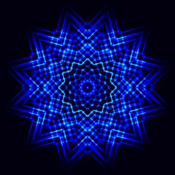 Abstract cosmic star snowflake Stock Illustration