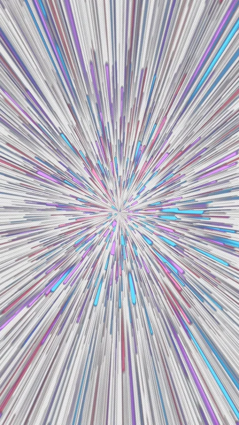 Abstract cosmic starburst effect hyperspace tunnel with colorful streaks Stock Footage 319858307