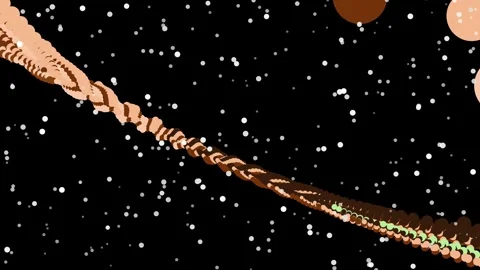 Abstract Cosmic String with Starry Background 库存影片 332195954