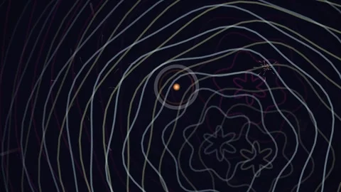 Abstract Cosmic Swirl with Light and Floral Elements 動画素材 332195953