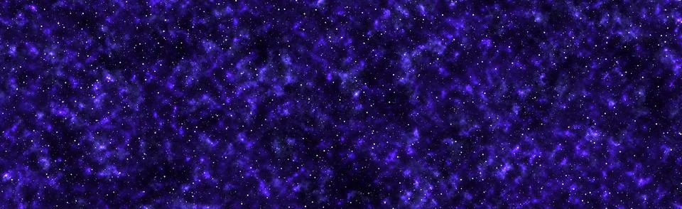 Abstract cosmic texture featuring a deep purple and blue starry night sky. In Stock Illustration