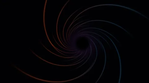 Abstract cosmic tunnel radial flow shows a swirling motion 動画素材 342709751