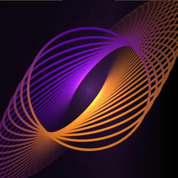 Abstract cosmic, twisting lines background. Nano technology structure, visual Stock Illustration