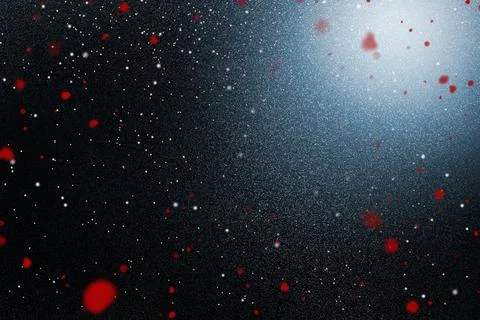 Abstract cosmic vector design is showing white star particles, red blotches and Fotos de archivo