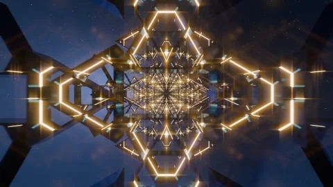 Abstract cosmic Vj loop, geometric transparent background, blue quads shapes Vidéo 275970034