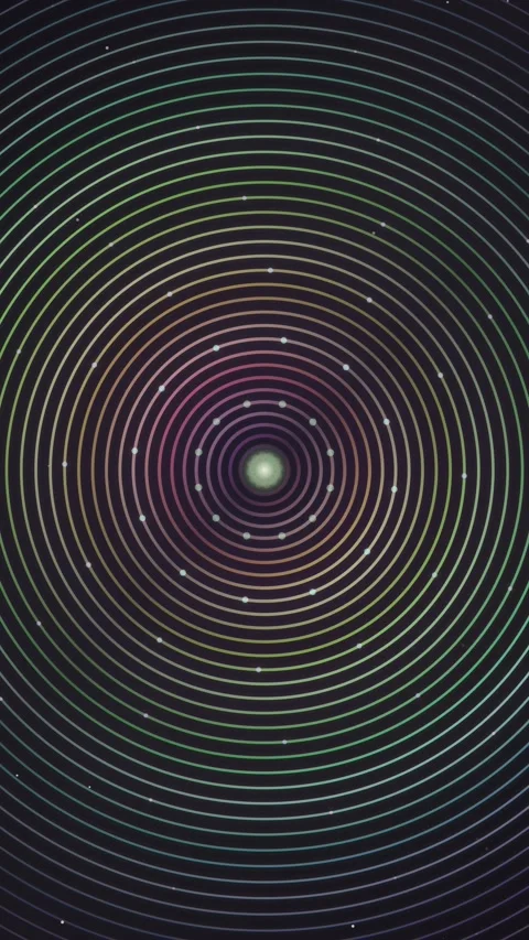 Abstract Cosmic Vortex: Hypnotic Tunneling Light Background Animation Stock Footage 345491764