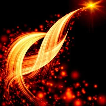 Abstract cosmic wave comet Stock Illustration