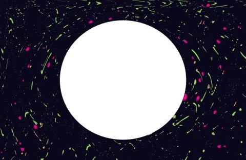 Abstract cosmos card frame splashed colors Stock Illustration